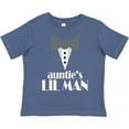 thumbnail image 3 of Inktastic Auntie Lil Man Tuxedo Front Boys Toddler T-Shirt, 3 of 5