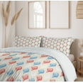 thumbnail image 6 of Ambesonne Vintage Duvet Cover Set, Creamy Sugary Desserts, 2-Calking, Eggshell Red and Blue, 6 of 7