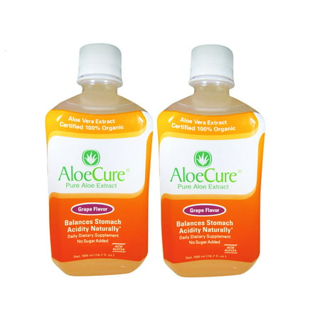 AloeCure Pure Aloe Extract Acid Reflux Treatment Grape, 2 (Best Treatment For Reflux)