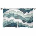 thumbnail image 3 of Dark Green Ombre Sheer Curtains 54 Inches Length 2 Panels Set, Window Sheer Curtains for Living Room/Bedroom, Modern Geometric Moire Abstract Art Light Filtering Rod Pocket Curtain 52'' x 54'' x 2, 3 of 7