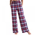 thumbnail image 1 of Plaid Pajama Pants for Women Soft, Cotton Sleep Pants Lightweight Lounge Pj Bottoms with Pockets, 1 of 5