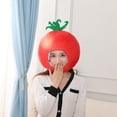 thumbnail image 3 of Slccxzc Plush Tomato Shape Hat, Novelty Vegetable Theme Headwear for Parties, 3 of 7