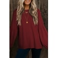 thumbnail image 1 of Women's Faux Knit Jacquard Puffy Long Sleeve Top, 1 of 5