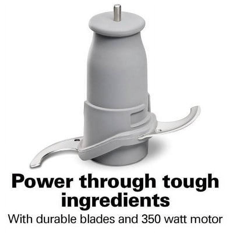 3-Cup Stack & Press Food Chopper - Gray : Compact Vegetable Processor, Dishwasher-Safe Parts