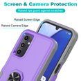 thumbnail image 5 of Tekcoo for Samsung Galaxy S23 FE Case, Heavy Duty Shockproof Full Body Phone Cover Built in Rotatable Metal Ring Holder Kickstand Cover for Samsung Galaxy S23 FE -Purple, 5 of 7