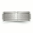 thumbnail image 4 of Stainless Steel Grooved Edge 8mm Brushed and Polished Band, 4 of 11