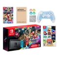 thumbnail image 1 of Nintendo Switch Mario Kart 8 Deluxe Bundle: Red/Blue Console, Mario Kart 8 & Membership, Super Mario 3D All-Stars, Mytrix Wireless Pro Controller Blue Bamboo and Accessories, 1 of 8
