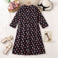 thumbnail image 5 of WAYUTE Girls Dresses Elegant Floral Print Long Sleeve Maxi Dress Comfortable Loose Robe Casual Dailywear, 5 of 7