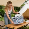 thumbnail image 5 of Collapsible Insulated Picnic Basket - Waterproof Oxford Fabric Portable Cooler Basket with Aluminum Handles for Outdoor Camping, Picnics & Beach Trips (1pc,Size/Colour as Pictured), 5 of 6