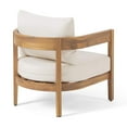 thumbnail image 5 of Christopher Knight Home 312395 Alfy Outdoor Club Chair with Cushions Set of 2, Teak Finish, Beige, 5 of 9
