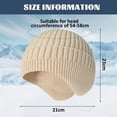 thumbnail image 2 of Gorro de punto para hombre, gorros de invierno con orejeras para mujer, gorros para hombre, gorro de calavera cálido, holgado con calentador de orejas, talla única, 2 of 7
