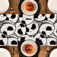 thumbnail image 5 of Halloween Table Runner, Christmas Table Runner,Xmas Seasonal Fall Gothic Skull Christmas Table Cloth Halloween Decorations for Home Kitchen Dining Party Decor (13x72 Inch), 5 of 6