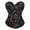 A Black, variant on Renaissance Corset Black Cherry Embroidered Court Bustier Top Steel Boning Lace Up Overbust Tummy Control Shapewear Corset Plus Size Black L