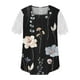 thumbnail image 4 of ICHUANYI Clearance Women Summer Sexy Regular Lace Short Sleeve Women Short Sleeves Top(Black, XXL) ICHUANYI WER2023081404437, 4 of 5