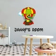 thumbnail image 1 of KIDS ROOM - Home Art Multicolored Hot Air Balloon Crocodile Balloon Pilot Decoration Personalized Name Design Removable Vinyl Kids Bedroom Wall Decal Sticker 10" x 9", 1 of 3