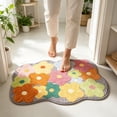 thumbnail image 5 of Antqov Bath Mat, 16x24" Soft Cute Bathroom Rugs Non Slip Washable Colorful Flower Bathroom Mat for Indoor Home Bathroom Floor, 5 of 6