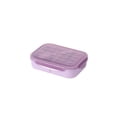 thumbnail image 1 of Fiambrera de paja de trigo, plástico PP, contenedores de almacenamiento para alimentos frescos, cajas de horno microondas Bento para viajes, Organizadores de utensilios de cocina Púrpura con Tenedor Bearachild HA065989-05, 1 of 6