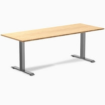 Desky Zero Bamboo Office Desk - Bamboo / 80 X 30 Inches / Space Gray