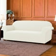 thumbnail image 2 of 2024 Solid Print Polyester Loveseat Slipcover  Chocolate, 2 of 6