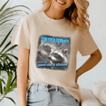 thumbnail image 4 of I Hit Rock Bottom And Life Gave Me A Shovel Raccoon Word Shirt, Meme Tee, Trending Tshirt, Funny Friend Gift, Quote Cute, 4 of 5