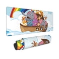 thumbnail image 2 of Pofeuu Rainbow Animals on Noah's Ark Print Desk Mat for Keyboard and Mouse，Computer Desk Matt for Desktop，Large Mouse Pad for Desk，Desk Pads on Top of Desks 12x31.5in, 2 of 8