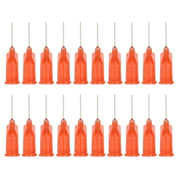 Agujas de dispensación de 24Ga, 102PCS, agujas de dispensación de punta roma de 1/2 pulgada con bloqueo Luer para rellenar tintas líquidas, adhesivos, aceites, rojo