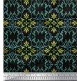 thumbnail image 1 of Soimoi Black Cotton Duck Fabric Moroccan Damask Decor Fabric Printed Yard 42 Inch Wide, 1 of 3