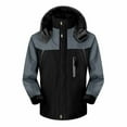 thumbnail image 2 of Miluxas Men's Winter Ski Jacket Warm Fleece Waterproof Outdoor Mountain Hiking Windbreaker Hooded Snow Rain Coat Black, 2 of 5