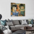 thumbnail image 3 of Diego Rivera《Two Gentlemen from Japan》Wall Art Prints Poster Wall Art Poster Scroll Canvas Painting Picture Living Room Decor Home 28x28inch(70x70cm), 3 of 5