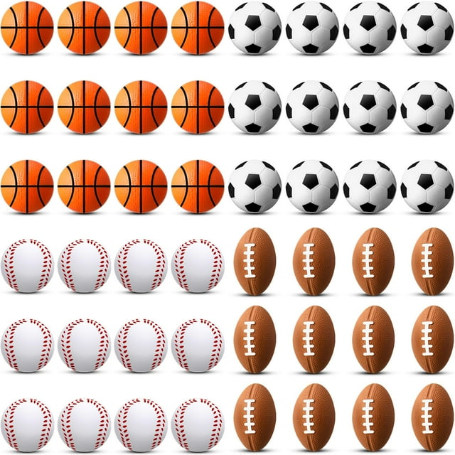 Blulu Paquete de 48 Mini Pelotas Deportivas de Espuma 6.5 cm