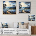 thumbnail image 4 of Designart "Blue Bonnets landscape Pointillism II" Floral Wall Art Living Room, 4 of 5