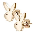 thumbnail image 4 of Playboy Bunny 316L Stainless Steel Earring Studs Pair post, 4 of 4