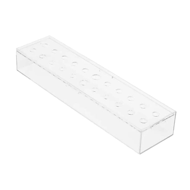 Jarrón acrílico rectangular alargado para flores, ideal para dormitorio o hogar. Sin luz