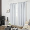 thumbnail image 6 of Deconovo Grayish White Blackout Curtains Wave Line Foil Printed Window Drapes ,2 Panels, 52 x 45 inch, 6 of 8