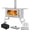 With grill, variant on Portable Stainless Hot Tent Wood Stove with Grill & 5 Chimney Pipes for Outdoor Cooking Heating