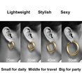 thumbnail image 2 of Aros gruesos Howllow, aros chapados en oro de 14 k para mujer, 2 of 5