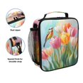thumbnail image 2 of Haosy Watercolor Bird Tulip Reusable Lunch Box Men/Women Insulated Lunch Bag for School Picnic Travel, 2 of 6