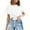 White-03, variant on Mittory Women's Short Sleeve Tie Front Knot Tops Hem Summer Crop T-Shirt Tops Blouse