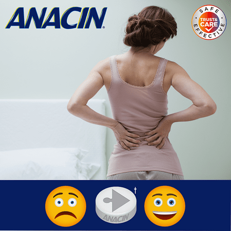 Anacin Aspirin & Caffeine Pain Reliever Tablets, 50 Count