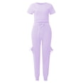 thumbnail image 4 of Blusa de manga corta para mujer Tops Traje deportivo Yoga Fitness Top Plus Pantalones Fridja  hjk2313, 4 of 6