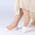 thumbnail image 4 of Lumtrix 5 Pairs No Show Socks Womens, Non Slip Low Cut Thin Dress Footies Liner Socks Flats Loafers Sneakers White One Size, 4 of 5