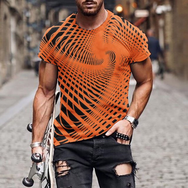 EGNMCR T-Shirts pour Homme Nouvelle Mode Décontractée T-shirt Imprimé Sport Manches Col Rond Blouses & Chemises Cadeaux pour Hommes