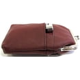 thumbnail image 6 of Women 100% Pure Leather Cigarette Case Lighter Pocket Zipper Coin Pouch -4 Color (Wine), 6 of 8