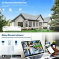 thumbnail image 3 of 5MP IPCamera Wifi Outdoor Ai Human Detect Audio Wireless Camera 1080P HD Color Infrared Night Vision Security CCTV Camera, 3 of 6