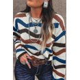 thumbnail image 3 of Women's Multicolour Retro Wave Print Western Sweater – Cozy Fall Fashion Essential, XL, 3 of 6