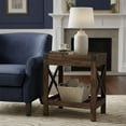 thumbnail image 6 of ZEXVIDA Narrow Side Table, End Table,Sofa Side Table, End Table Nightstand for Bedroom, Living Room, Small Spaces with 2 USB and 2 Power Outlets(with Outlets, Rustic Brown), 6 of 7