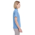 thumbnail image 2 of UltraClub Heathered Pique Polo (UC100W) Columbia Blue Heather, XS, 2 of 3