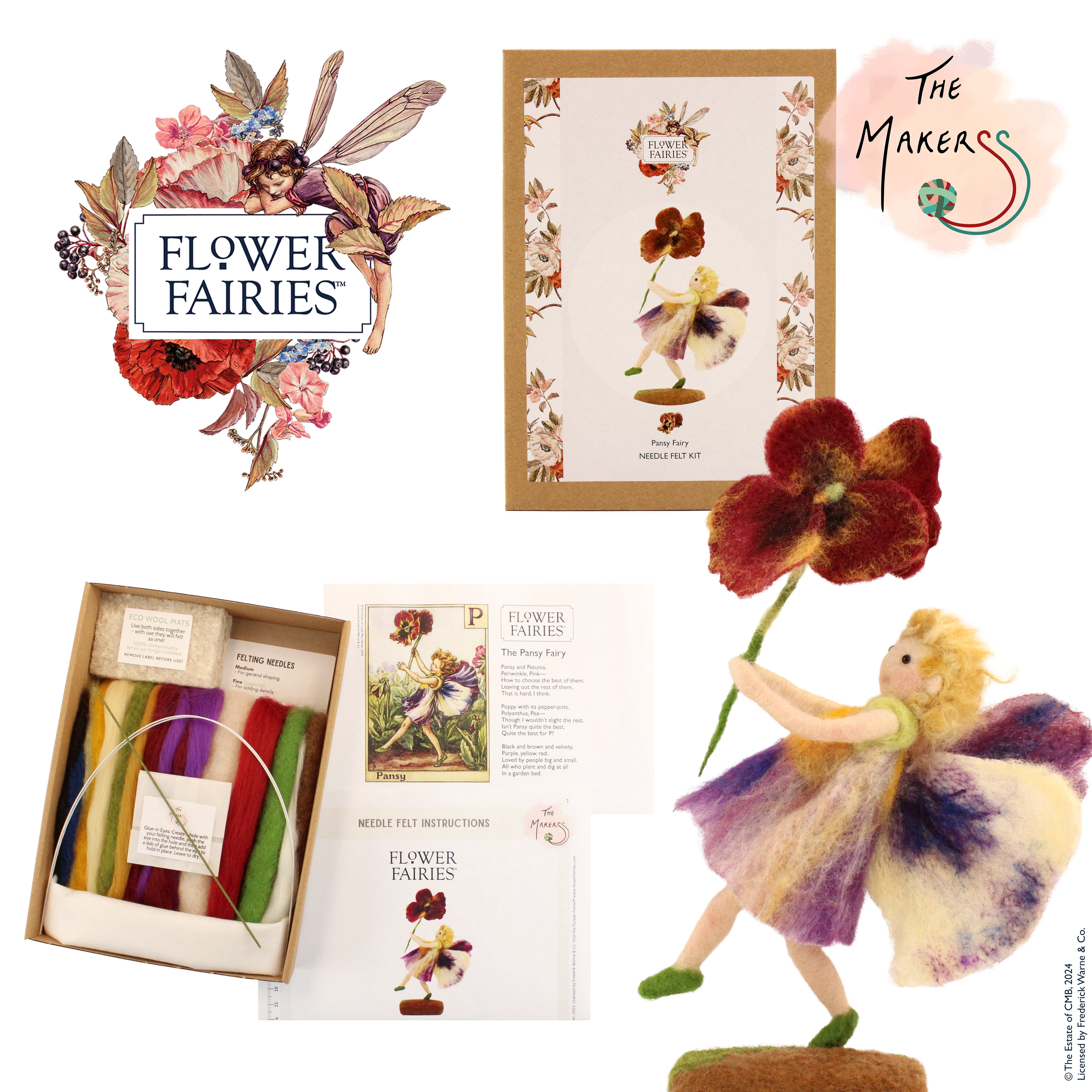 Felting Kit - Pansy Fairy Needle Felting Kit