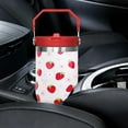 thumbnail image 5 of 30oz Strawberry Flip Tumbler With Handle Lid and Straw,Strawberry Floral Coffee Mug Cup Water Bottles,Strawberry Themed Gifts for Women，Strawberry Decor Stuff Accessories, 5 of 6