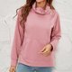 thumbnail image 3 of Gibobby Sudadera oversize mujer Sudaderas de gran tamaño para mujer estilo casual de manga larga ajuste relajado color sólido cuello redondo túnica(Rosa,M), 3 of 4